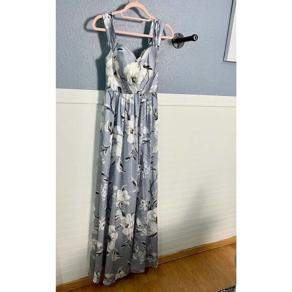 Bariano Shelly Floral Off the Shoulder Evening Dress - Picture 2 of 13